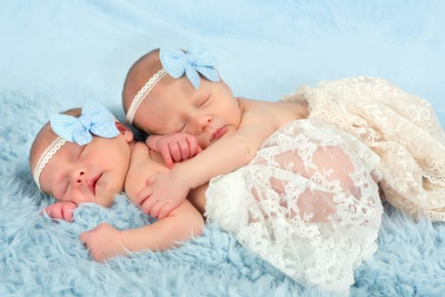 Newborn twin girls