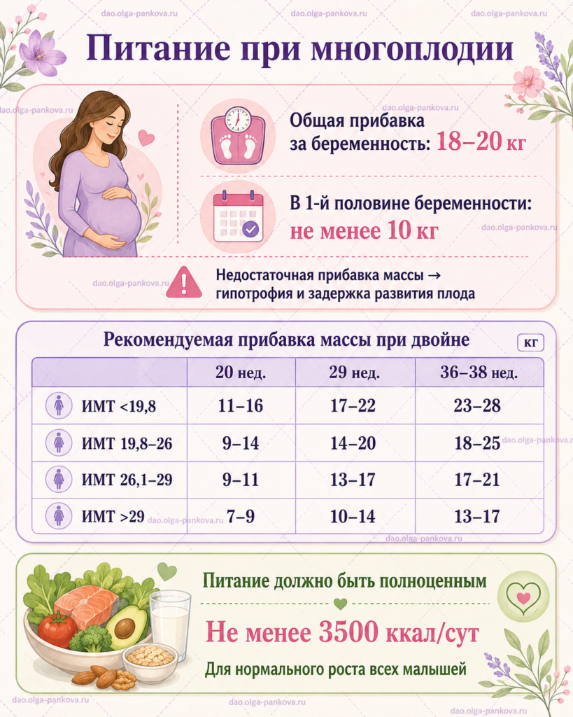 многоплодие питание